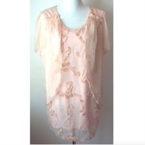 PRETTY ANGEL timeless elegant peach dress tunic
